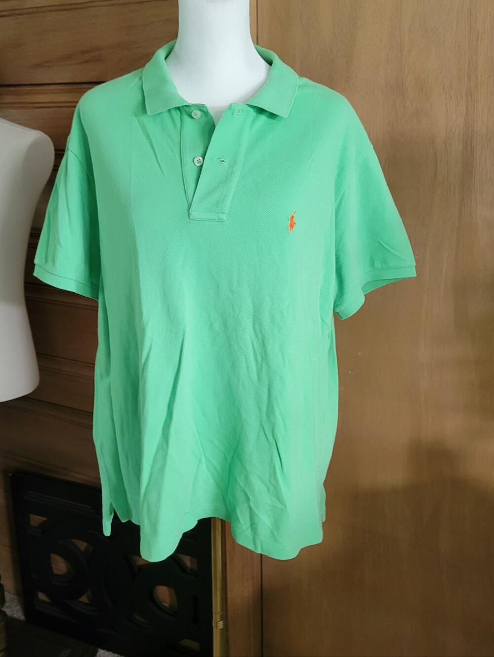 Ralph Lauren Mint Green Short Sleeve Polo with Orange Pony